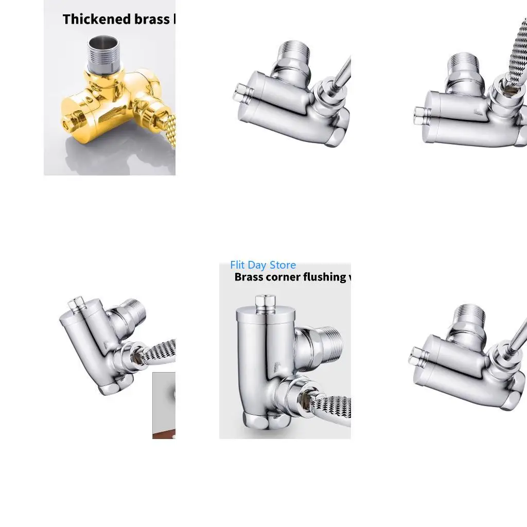

F92C Bathroom Squat Pan Flush Valves Brass Toilet Foot Pedal Flush Valves Foot Pressing Type Urinal Flush Valves Easy to Use