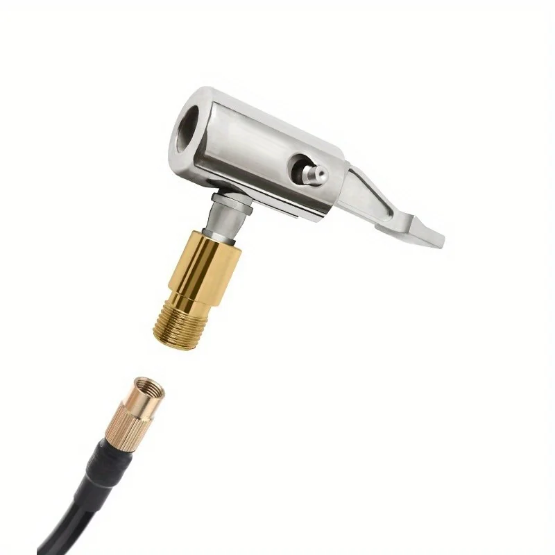 2Pcs Portable Inflatable Pump Car Tire Air Chuck Compressor Tire Inflator with Barb Connector for Hose Repair