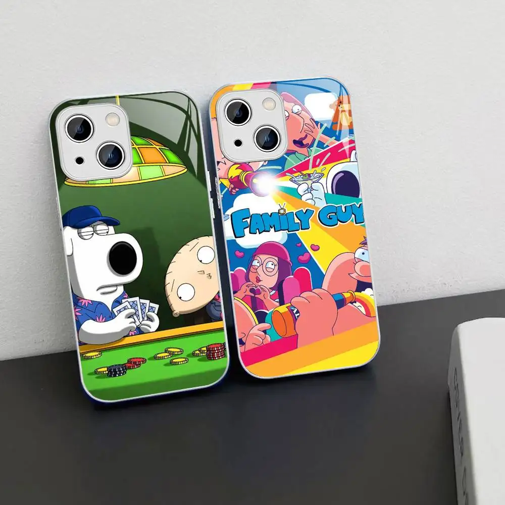 

Anime F-Family G-Guy For IPhone 14 13 12 Mini 11 Pro XS Max X XR 14 Plus Tempered Glass Cover