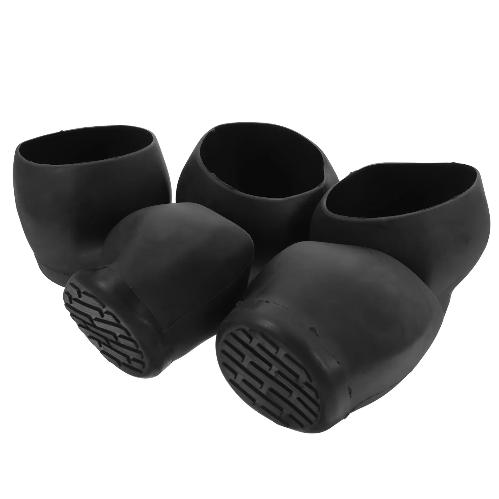 

5pcs Computer Chair Wheel Covers Black Plastic Floor Protectors Noise Reducing 360 Rotation Easy Install For Office Home