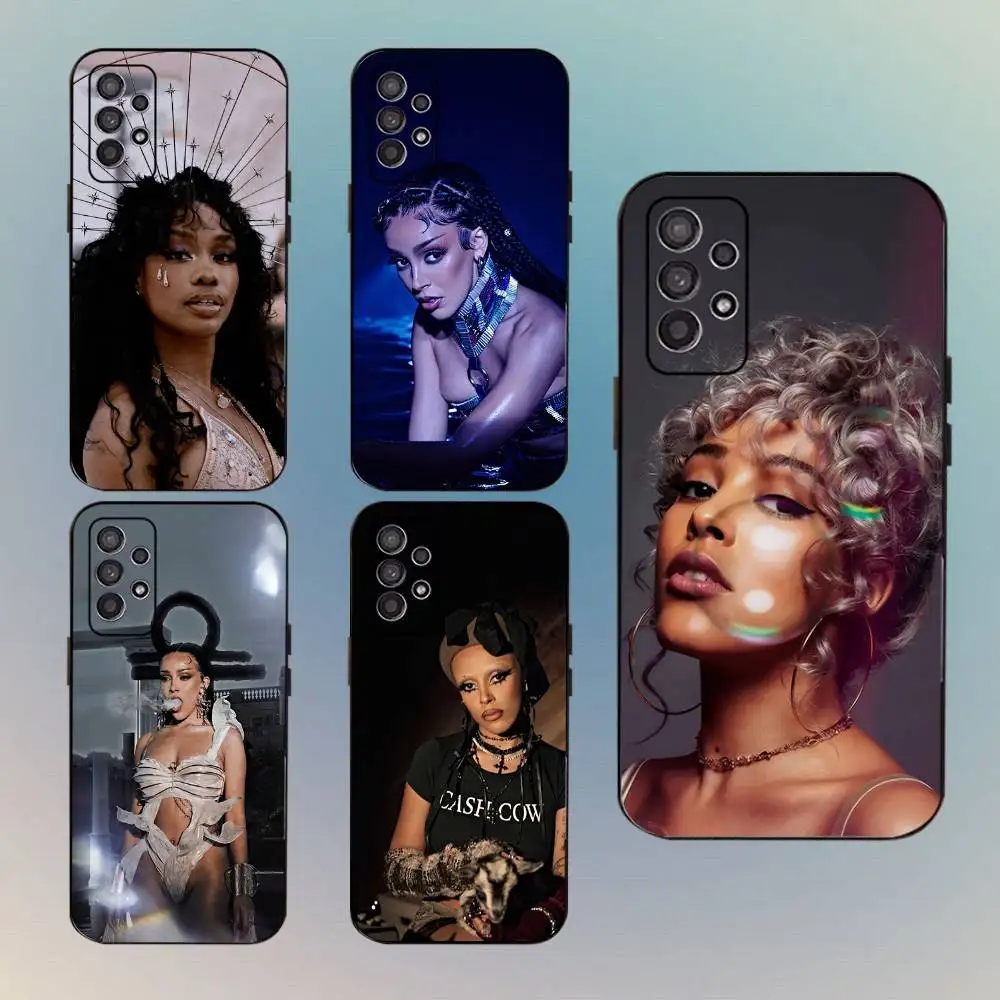 

Singer D-Doja C-Cat Phone Case For Samsung Galaxy A13,A21s,A22,A31,A32,A52,A53,A71,A80,Soft Black Shell