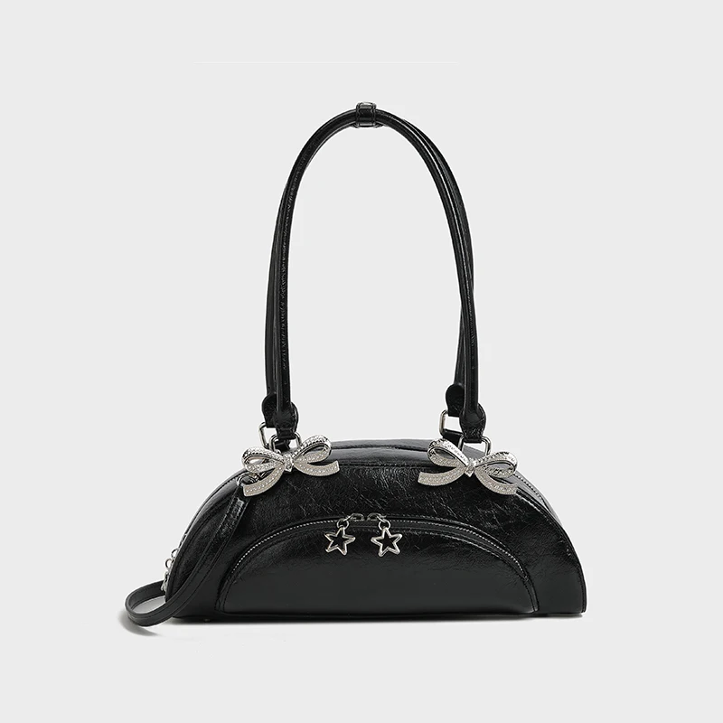 

Fashion Trends 2025 New Tote Bag Women Black Y2k Hobo Handbags Shoulder Simple Classic High Quality Vintage Casuals