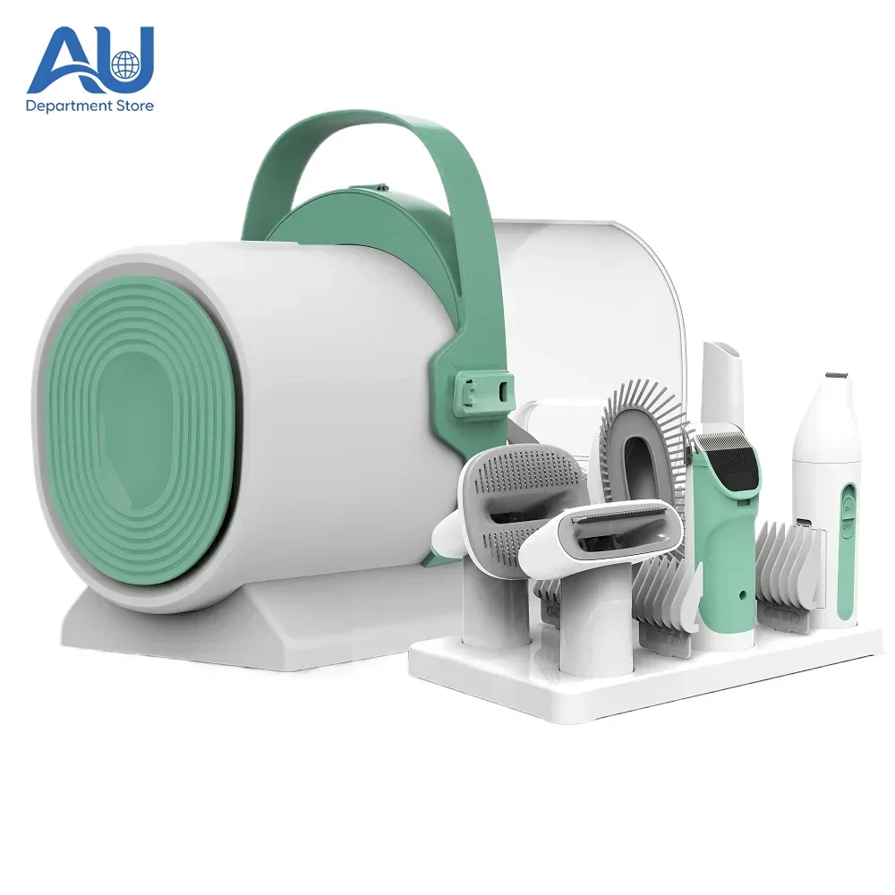 OEM ODM 12 in 1 pet hair remover brush, dog vacuum cleaner, beauty suction, professional pet trimming machine
