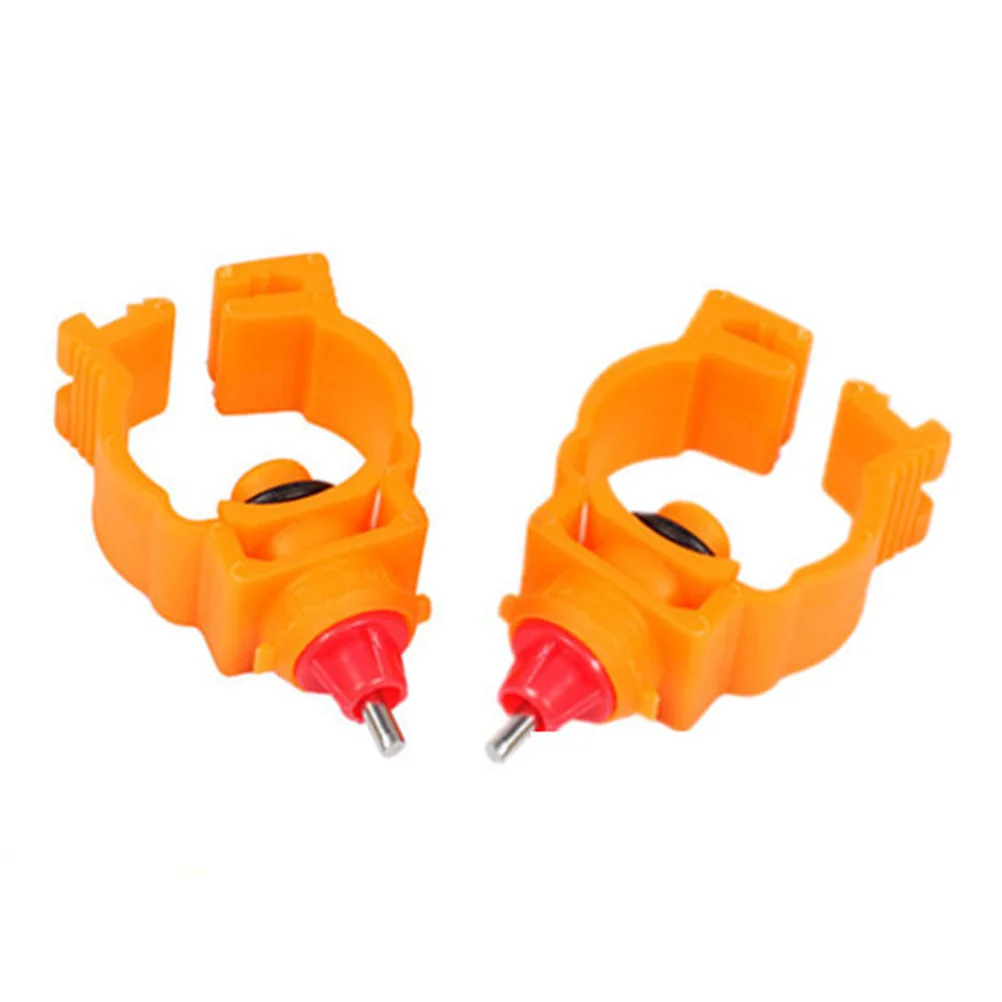 

20pcs Chicken Water Feeder Poultry Drinker Feeders Poultry Hen Screw Style Water Drink Feeder (Orange)