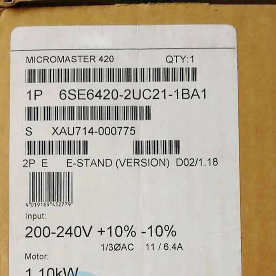 

New 6SE6420-2UC21-1BA1 1/3AC200-240V+10/-10% 47-63Hz 6SE6 420-2UC21-1BA1 in Box 1 Year Warranty