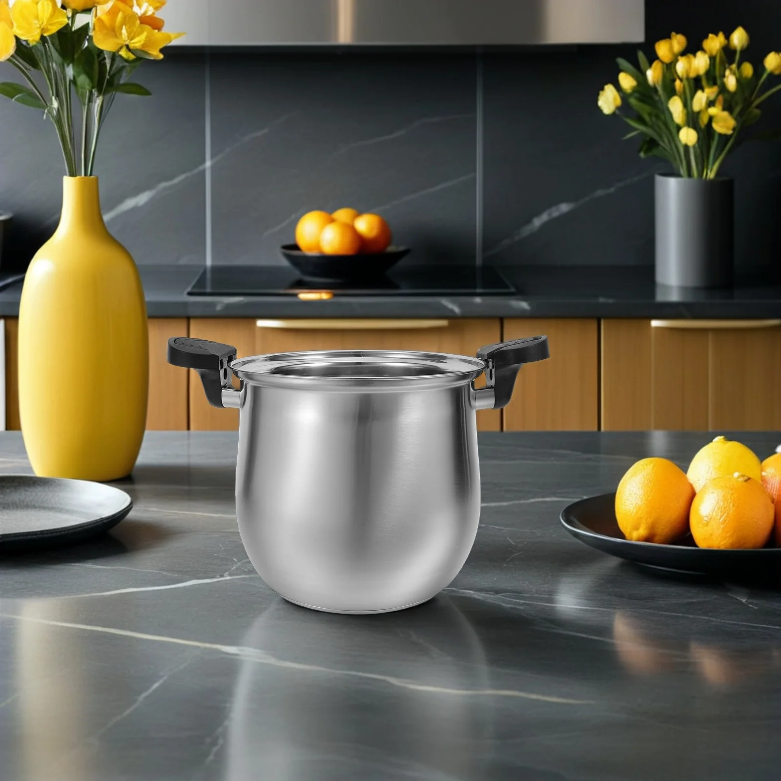 

8L Micro-Pressure Stew Stainless Steel Soup Pot With Lid For Spaghetti Noodles Stockpot Kitchen Cookware Multi-Functional Stew