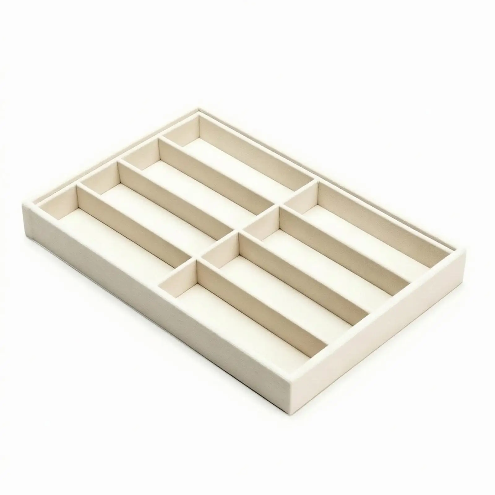 Flocked Eyeglass Holder Tray with Dividers for Sunglasses Storage Organizer Box for Drawer Shelf