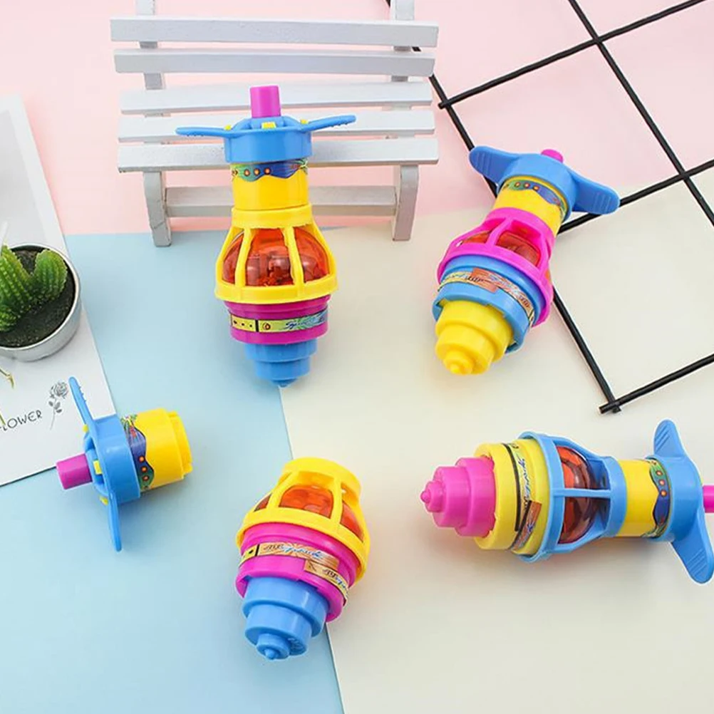 

6 Pcs Glow in Dark Spinning Top Toy Pressure Relief Gyro Toys Rotating Tire Shape Plastic Children Plaything Funny Toy for All