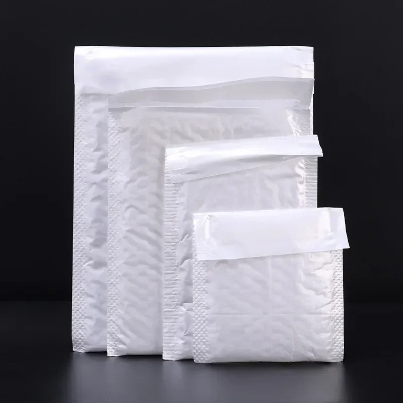 Impermeável Branco Bolha Envelope Sacos, Sacos de embalagem para Revista, Forrado Mailer Envio, Auto Selo, 11 15 23cm, 50 30 Pcs, 10Pcs