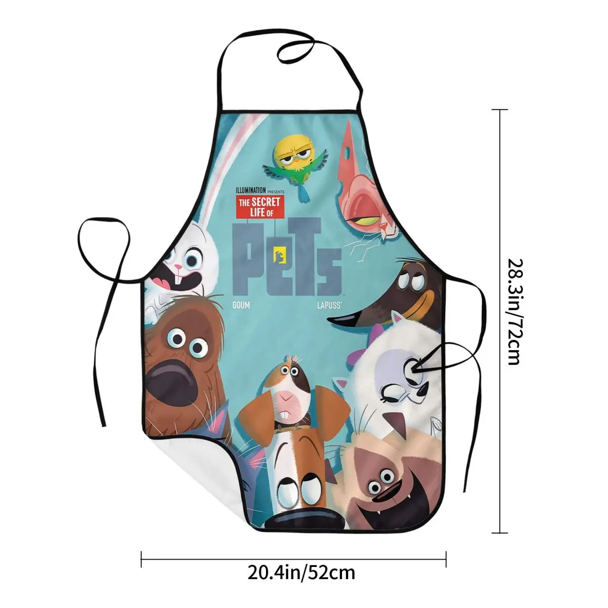Animated Film The Secret Life Of Pets Apron Chef Cooking Tablier Waterproof Bib Kitchen Cleaning Pinafore for Women Men Painting