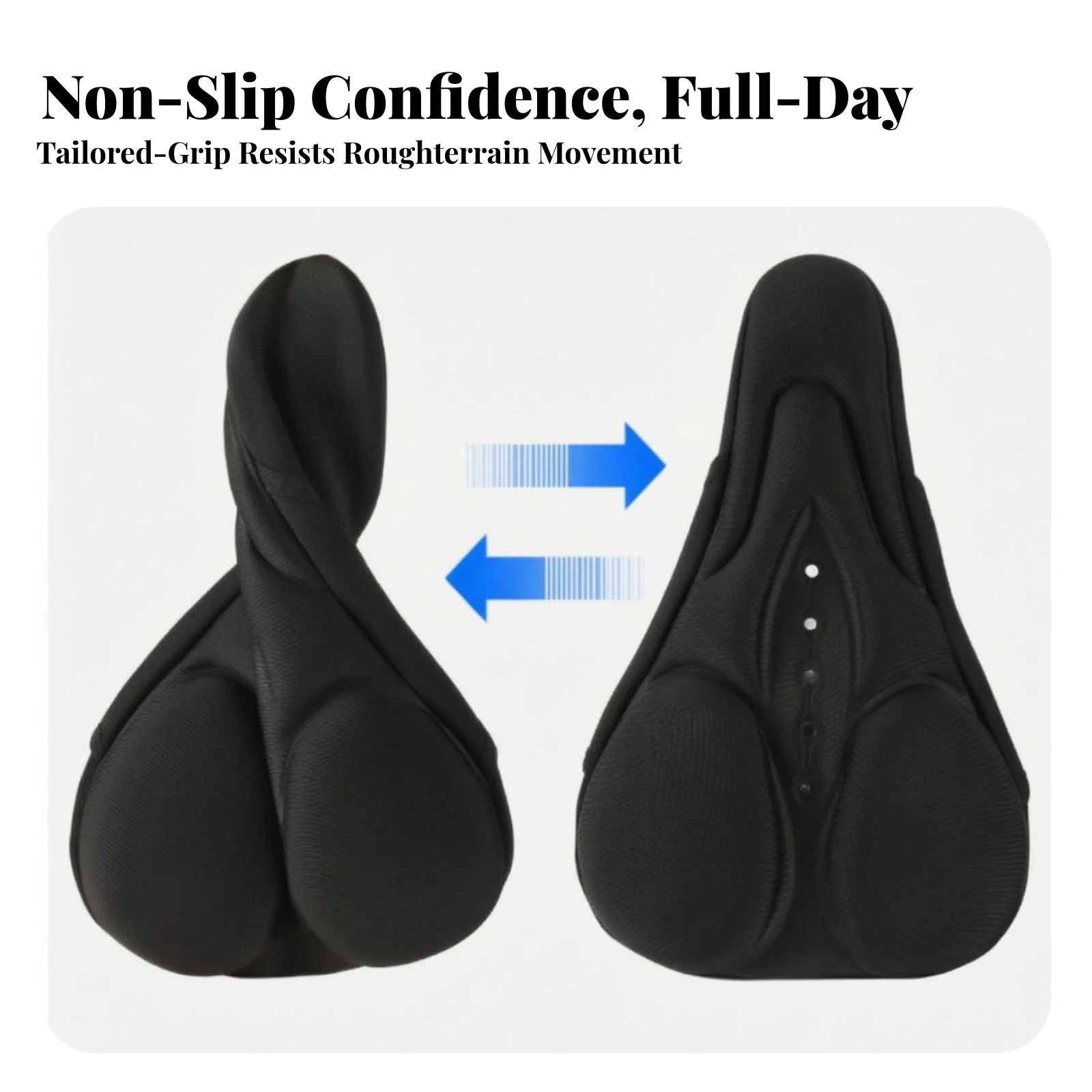 Padded Bike Seat Cover Extra Soft Bike Seat Cover with Ventilation Holes Comfortable Non-Slip for Cyclists, Road Bikes