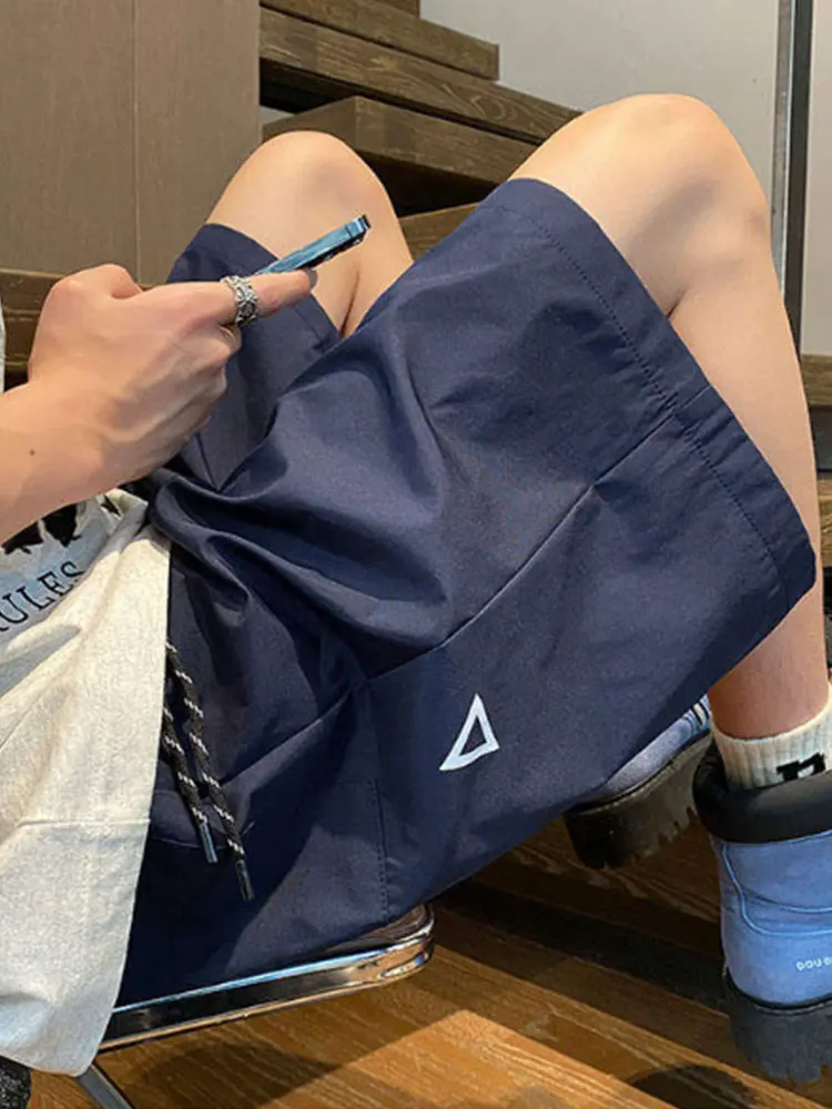 

Модные мужские повседневные брюки из ледяного шелка, летние тонкие брюки Qui Dry e Label, прямые брюки со средней талией, длина