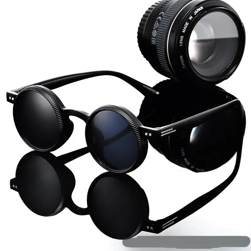 2025 Neue Retro-Sonnenbrille mit verstellbarem Zoom und rundem Rahmen, polarisierte Sonnencreme, Outdoor-Herren-Premium-Sonnenbrille für Damen