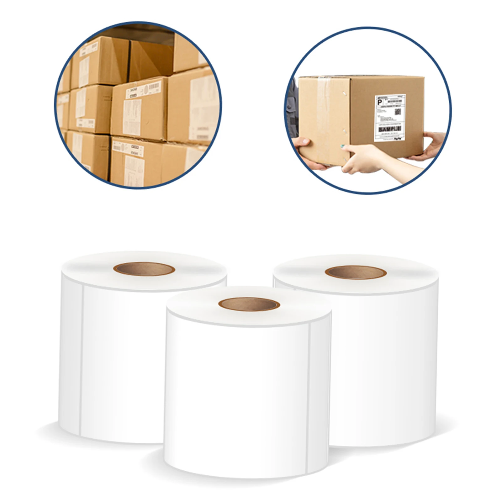 Thermal Shipping Labels 4x8in Shipping Package Thermal Printer All-Purpose Label Paper Sticker Self-adhesive Waterproof