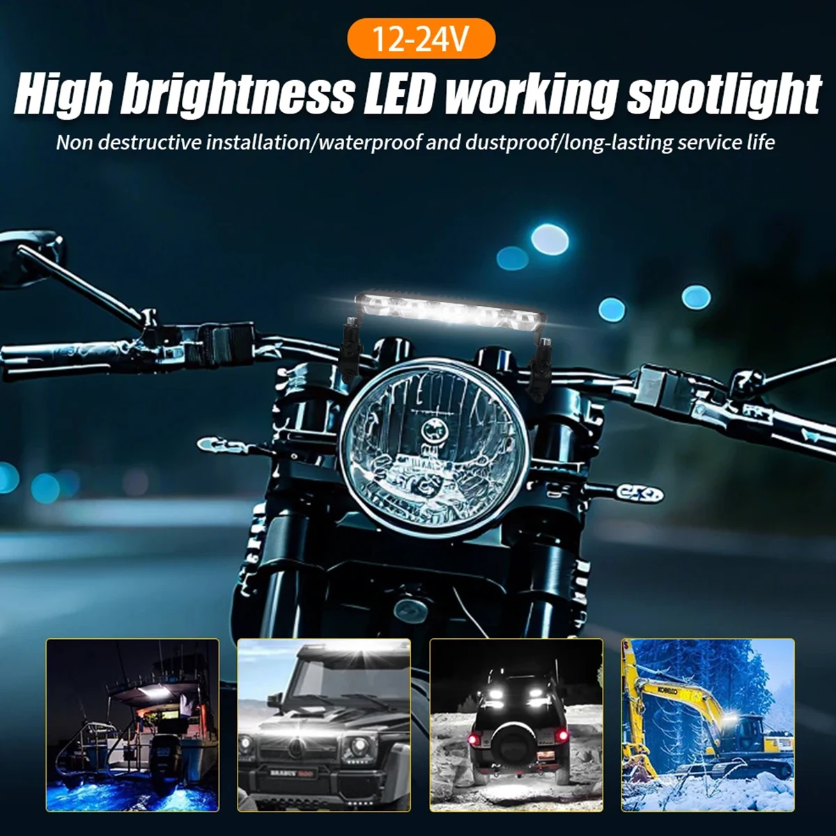 LED العلوي الوفير العارض عدسة مصابيح الضباب ضوء العمل سيارة شواء ضوء القيادة الصغيرة ضوء أضواء مساعدة لسيارة دراجة نارية #6