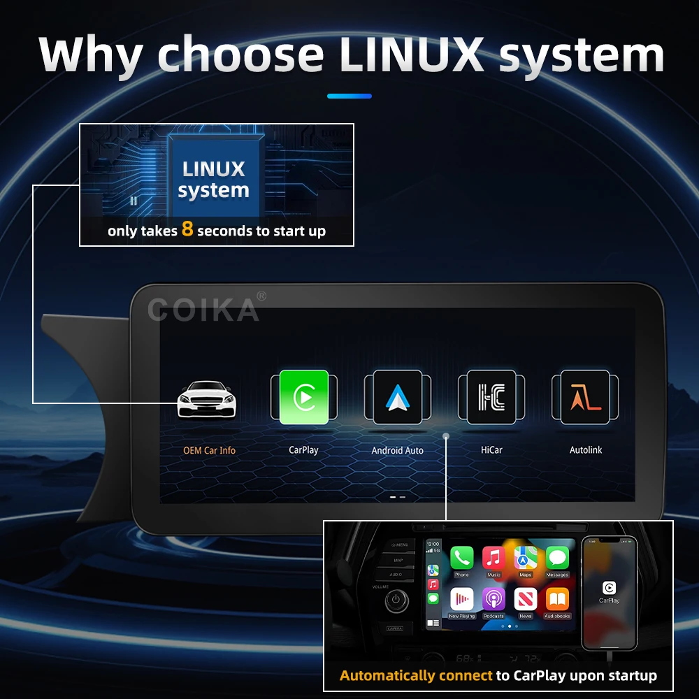 Fabrik Preis Linux Auto Radio Stereo Multimedia Für Mercedes Benz C W204 W205 GLC X253 2007-2018 Auto video Player Touchscreen – Detail 9