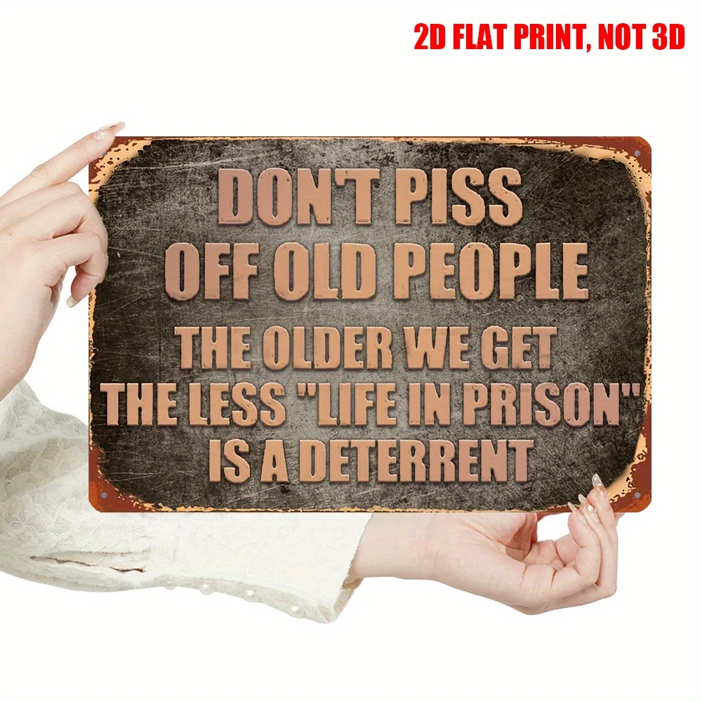 Humorous Satirical Metal Signs, 12 * 8-inch Funny Quotes 