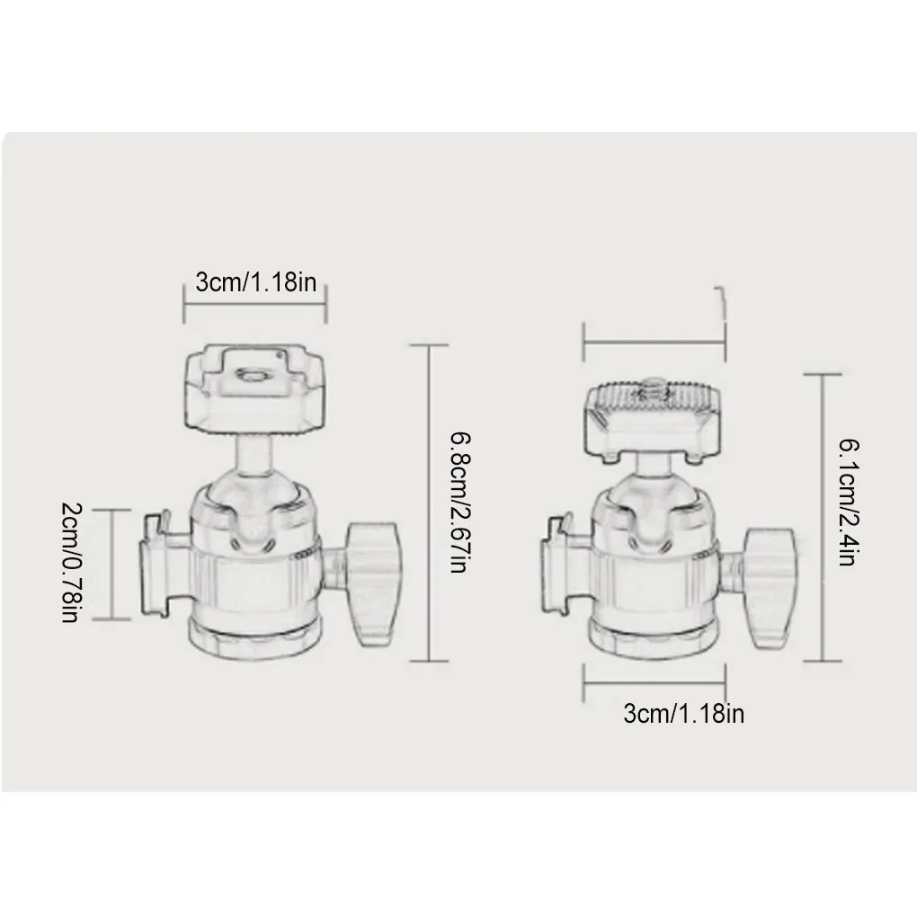 Câmera Tripé Cabeça, Adaptador Universal, Bola Cabeça, Câmeras Acessórios