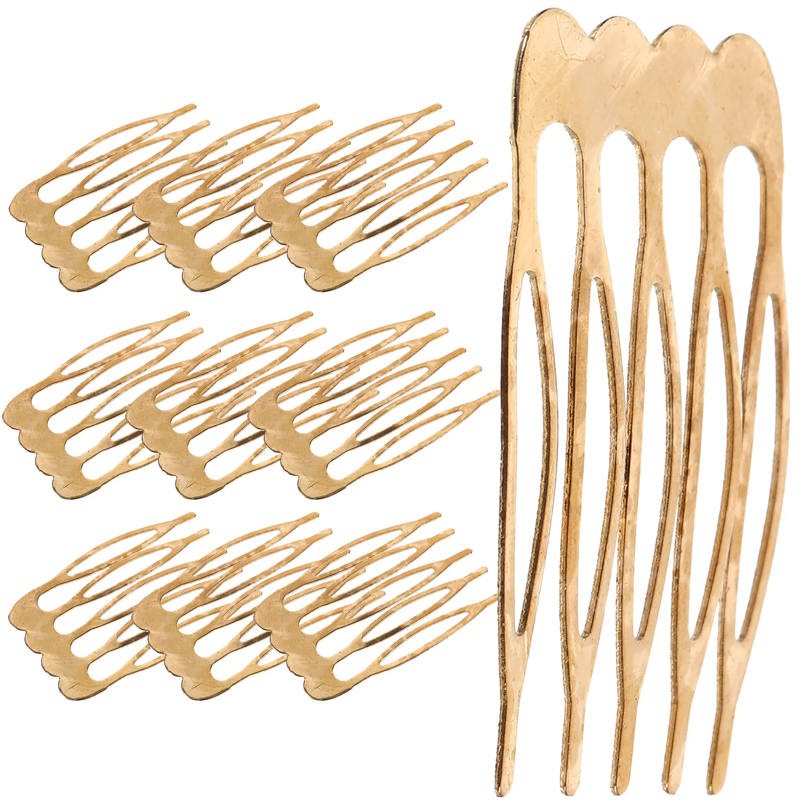 10 Pcs Five-tooth Hair Comb Side Combs Clips for Women French Fine Thin Headgear Slides Wedding Decorative Accessories