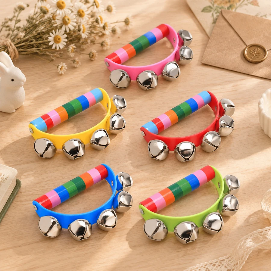 1PC Hand Held Bells Percussion Tool for Sensory Development Beat Celebration Noisemaker Christmas Bell Holiday Giveaway Gift ZYF