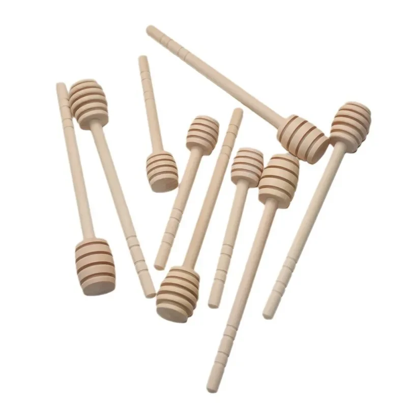 50Pcs 15cm Long Wooden Honey Stir Sticks Coffee Milk Tea Mixing Stirrers Kitchen Supplies