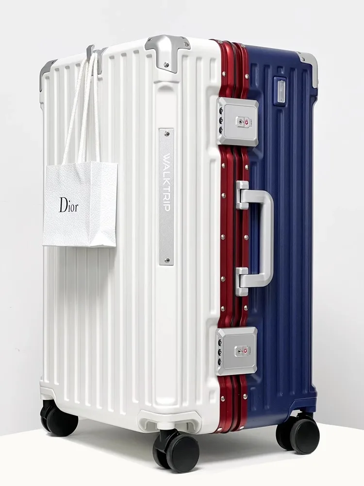 Kositu Large Capacity Luggage Suitcase Hardshell Aluminum Pull Rod Travel Bag for Men And Women Durable Checked in Bag