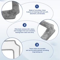 6PCS Window Cleaning Robot Mop Cloth Cleaning Rag Towel Dust Cloth Cleaning Cloth For LIECTROUX YW710