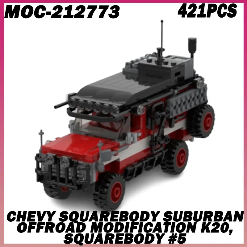

421PCS MOC-212773 Chevy Squarebody Suburban Offroad Modification K20 Moc Building Bricks The Demolition Vehicle Technology Modul