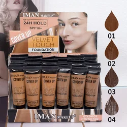 24PCS Black Skin Foundation Series Liquid Foundation High Coverage Makeup Base  Foundation Full Coverage Lightweight Foundation