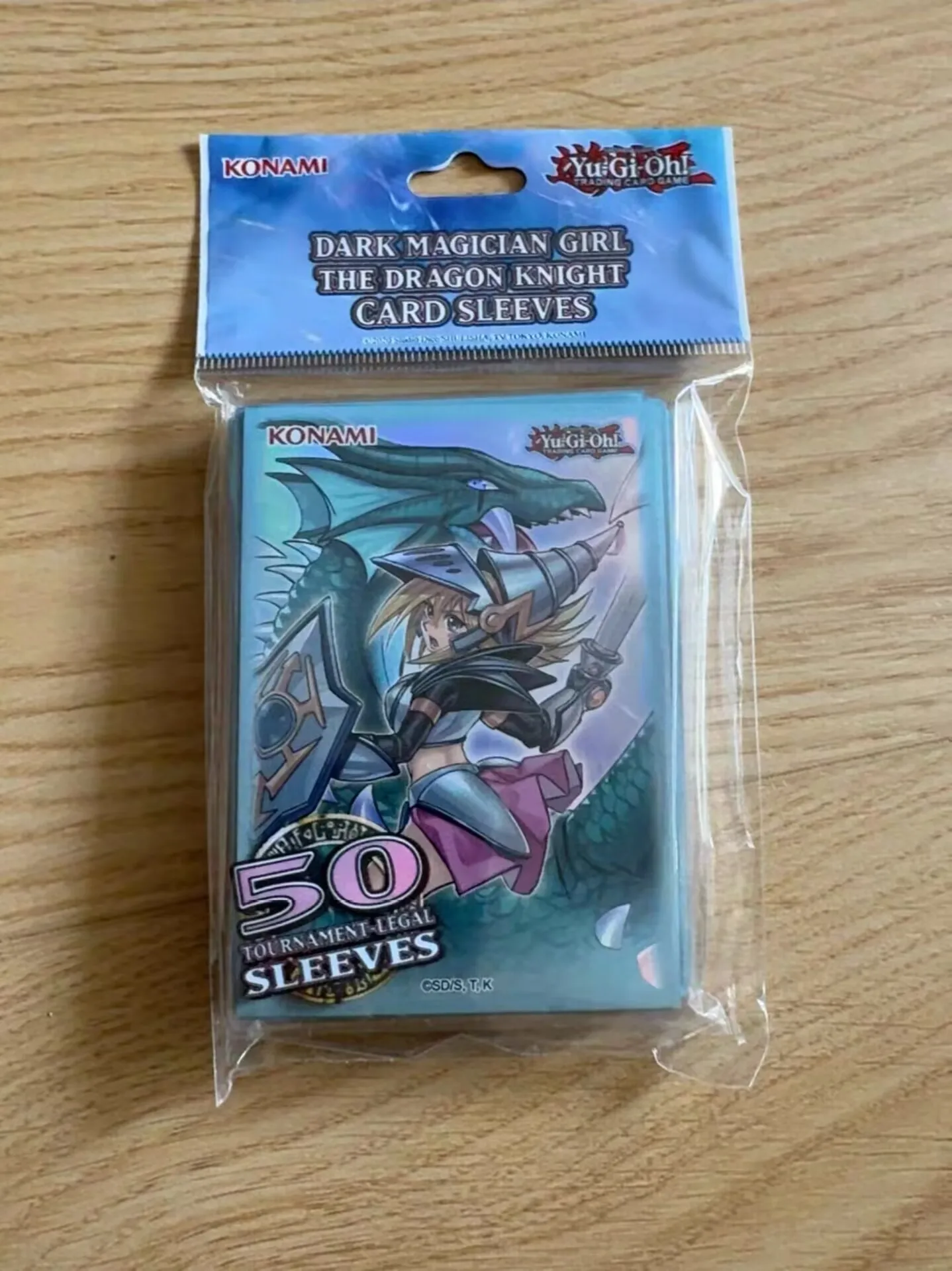 

50Pcs Yugioh KONAMI Duel Monsters Magician Girl The Dragon Knight Collection Official Sealed Duelist Card Protector Sleeves