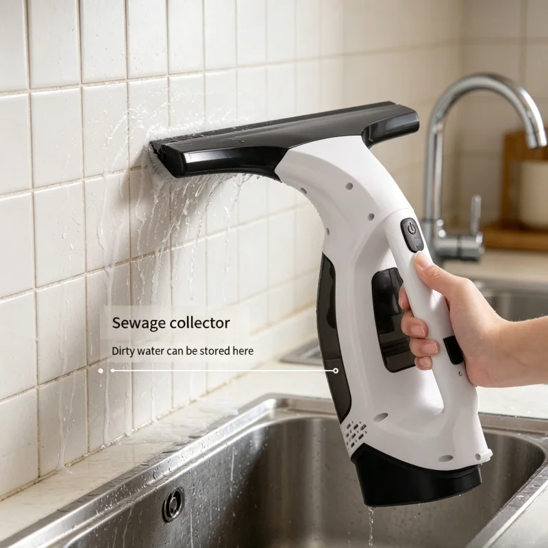 

Multifunctional Cordless Electric Window Cleaner, Rechargeable Automatic Portable Glass Cleaning Machine (White)