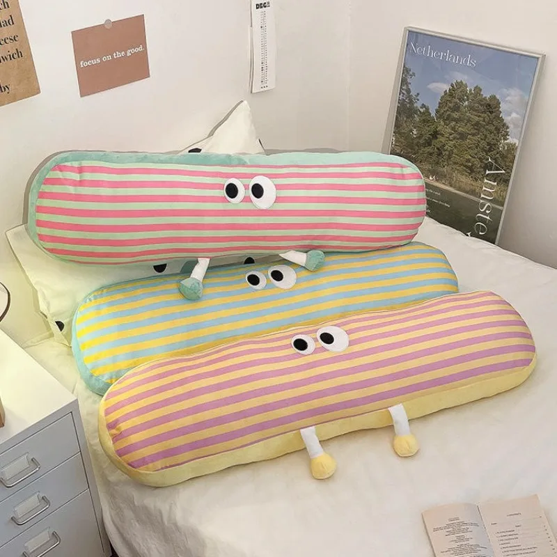 Cute long pillow bedroom girls dormitory sleeping girls bedside bed pinch legs side sleep cushion pillow dismantling and washing