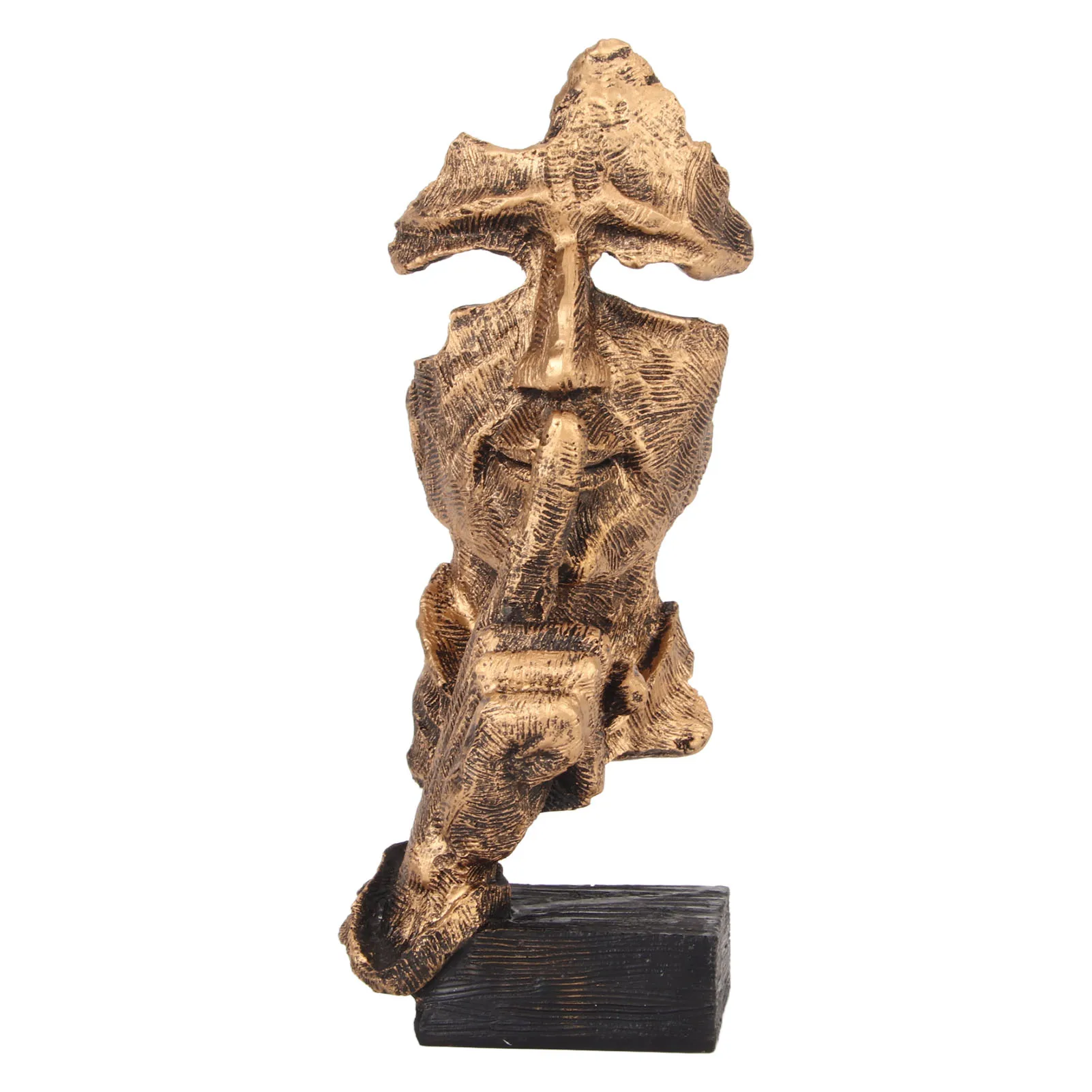 Is Gold Statue Stable Base  Resin Multi Purpose Antique Finish Gold Color Colorfast  Figurine for Family