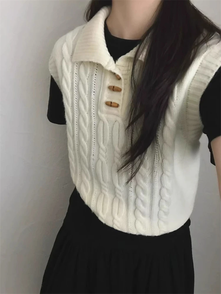 

Новый жилет из 100% мериносовой шерсти, пуловер для женщин, однотонный вязаный свитер с воротником-поло, повседневная приятная для кожи осенне-зимняя одежда