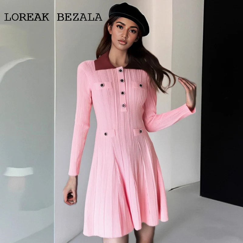 

Розовое трикотажное платье, эластичное длинное платье без рукавов, весна/осень 202, элегантное цельное мини-платье с рыбьим хвостом