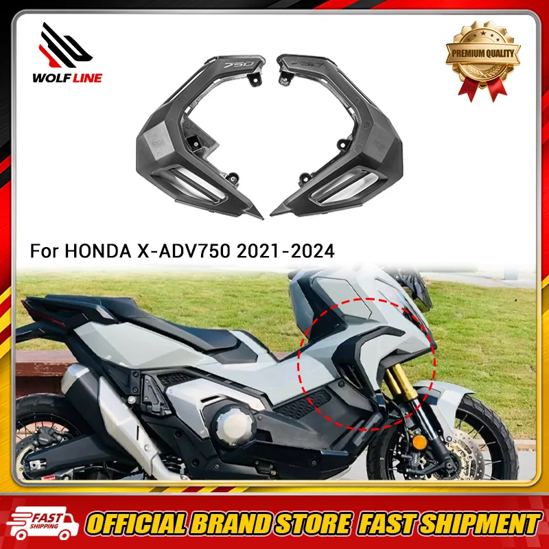 WOLFLINE Motorcycle Air Intake Dustproof Cover Side Panel Frame Fairing For Honda X-ADV 750 2021-2024 Body Protection Fairings