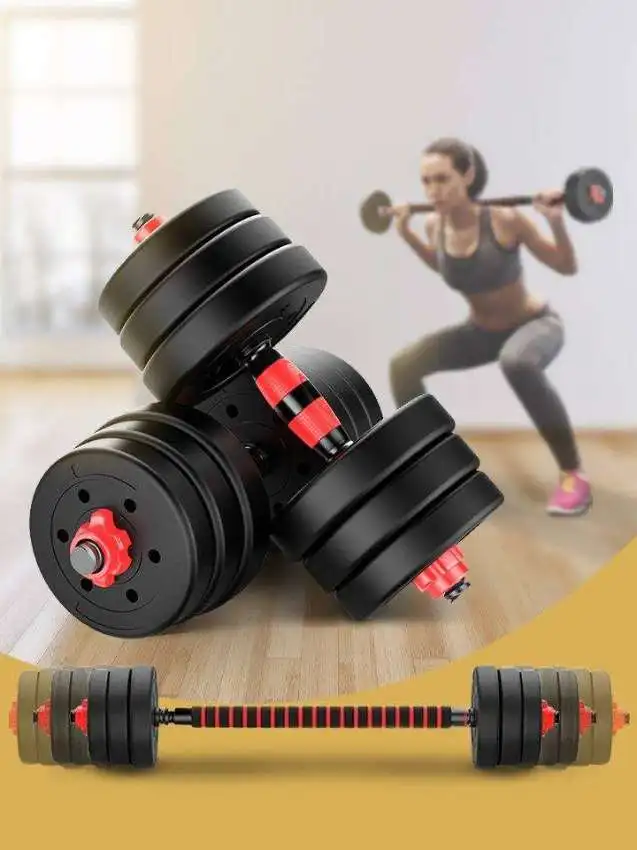 2022 China Custom durable chrome electroplate cast iron dumbells/barbell 15/20/30/40/50kg adjustable dumbbell set for gym use