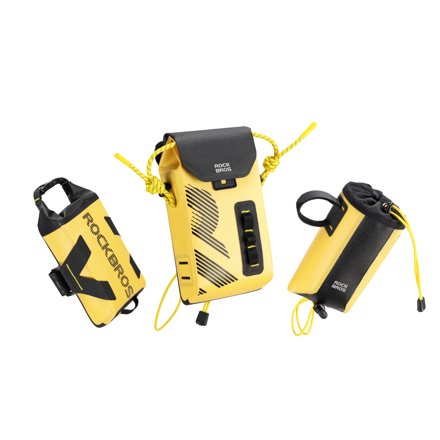 AliExpress ROCKBROS Bicycle Bag Set Lightweight Waterproof Front Handlebar Tube Bag Multifunction Portable Bag Combo Set Bike Accessories