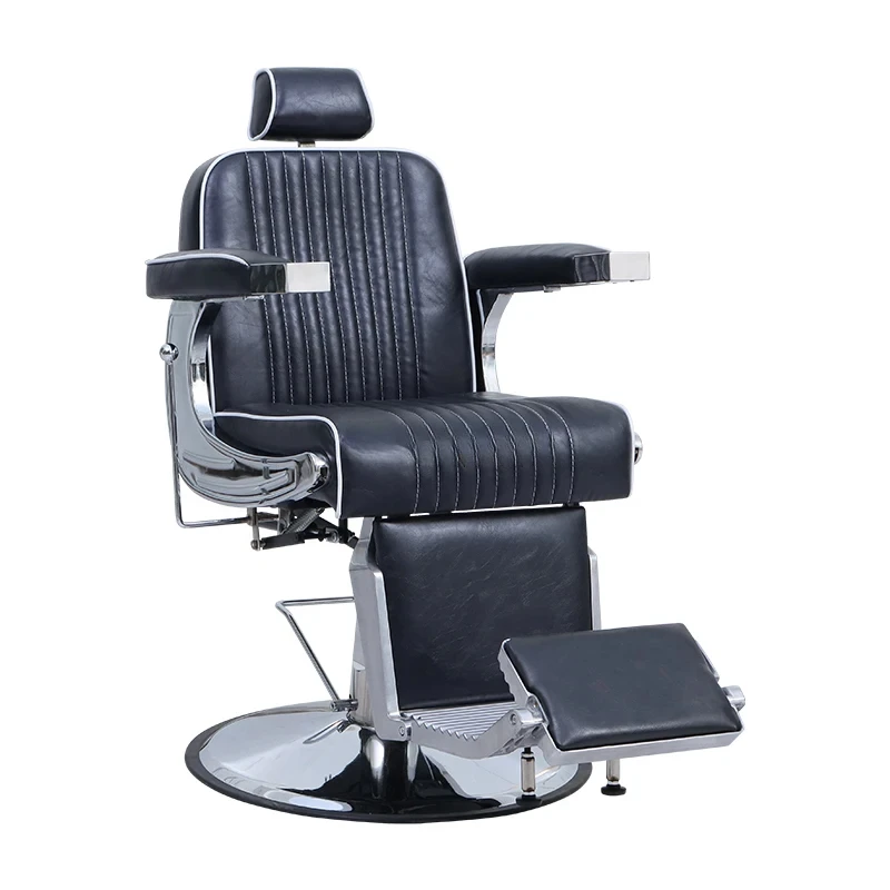 Head Barber Chair Pedicure Reclining Salon Chair for Hair Stylist Hairdressing Retro High-End Shaving Men Luxury Barber