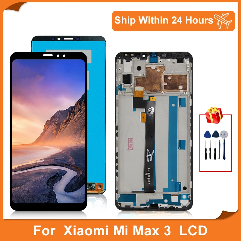 

6.9" For Xiaomi MI MAX 3 LCD Display Touch Screen Digitizer For XIAOMI Max 3 Display With Frame max3 Replacement Parts Assembly