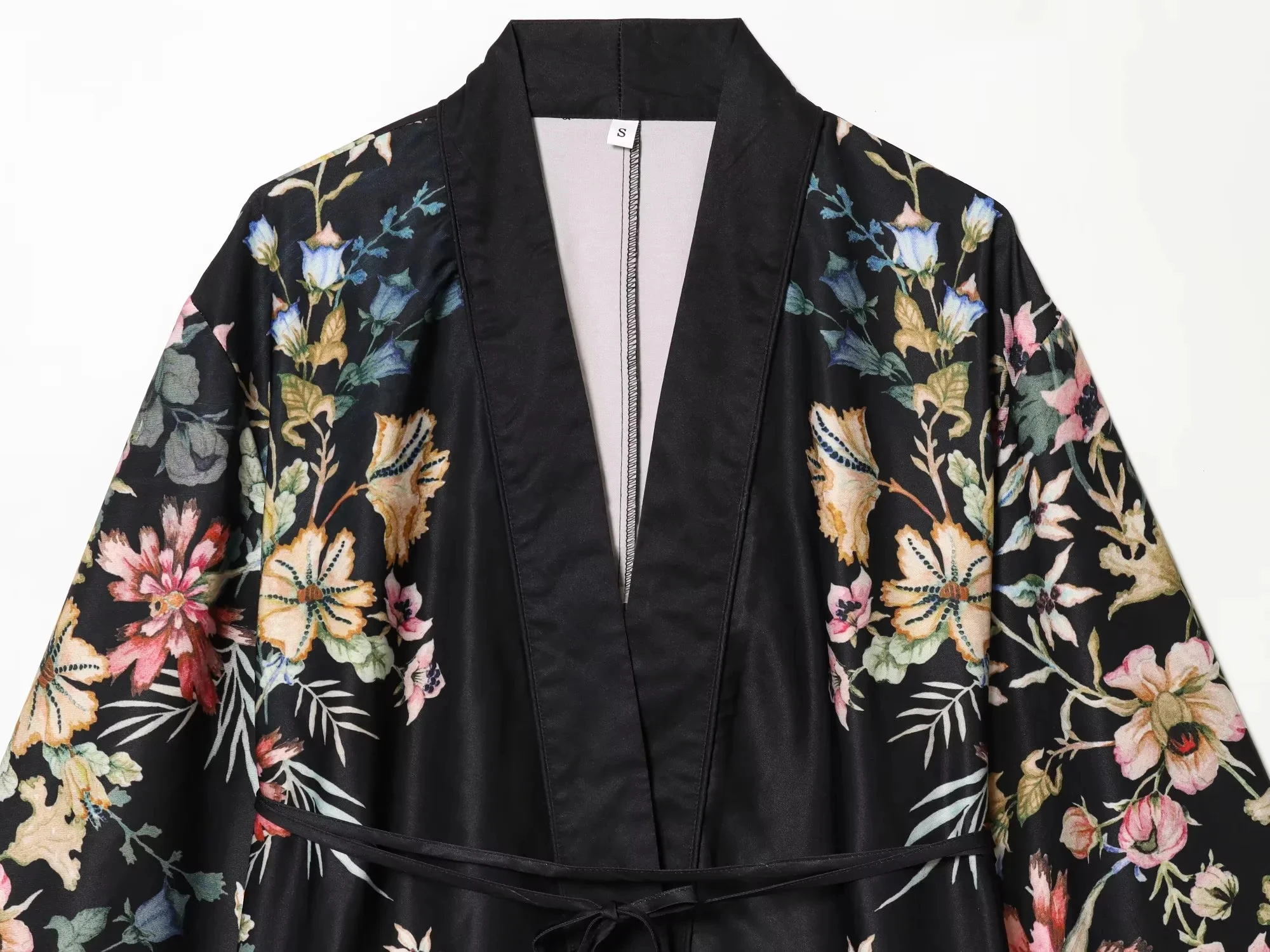 KONDALA Casual Chic Women Print Suit V-Neck Long Sleeve Lace-up Loose Blazer Loose Pants New Fashion 2026 Female Holiday Sets
