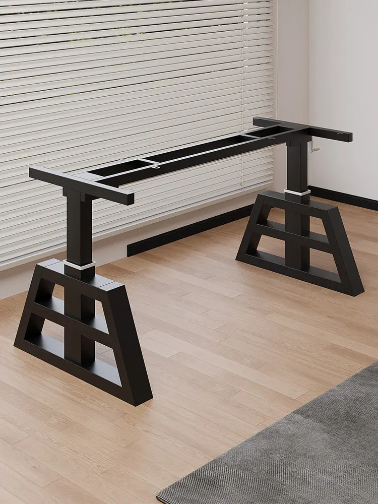 Lifting table leg bracket Household living room rock slab dining Hand-cranked adjustable coffee Computer table Suppo