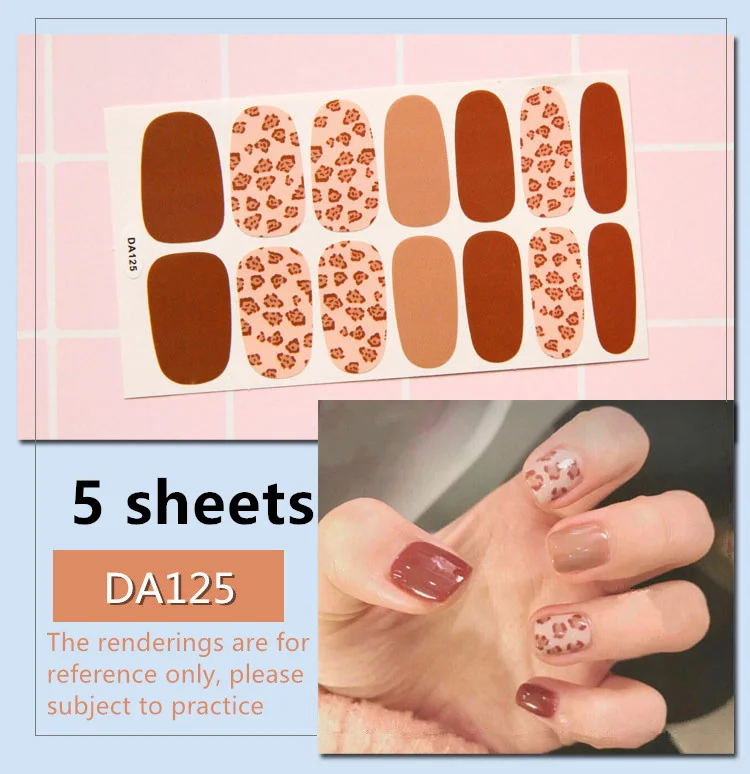 5 Sheets/Pack Stickers Nail Polish Nail Decoration Nails Sticker Designer Self Adhesive Nail Sticker Creative Nail Art Sticker