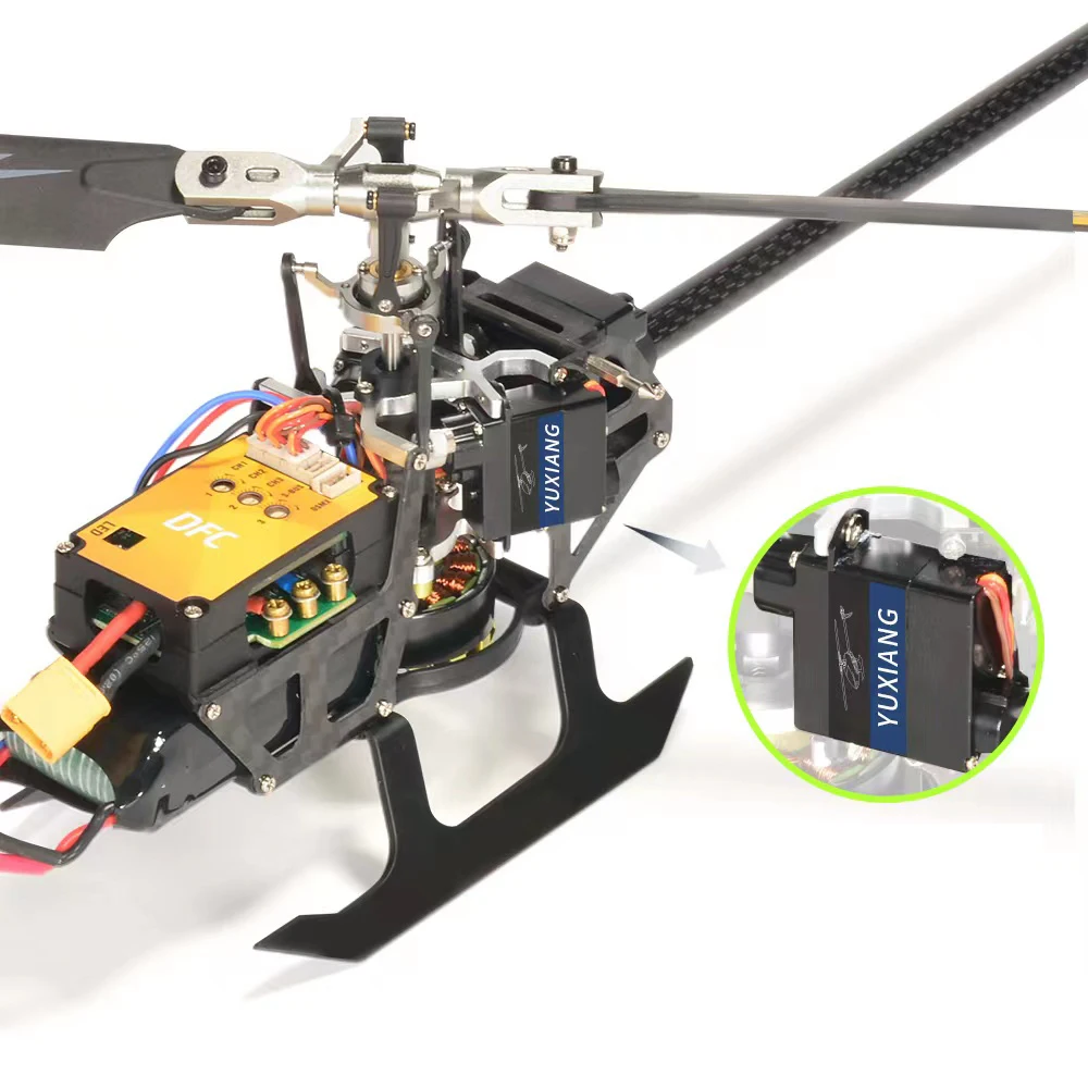 YXZNRC F150 F05 RC Helicopter 2.4G 6CH 6-Axis Gyro 3D6G Dual Brushless Motor Flybarless RTF Compatible With FUTABA S-FHSS Toys