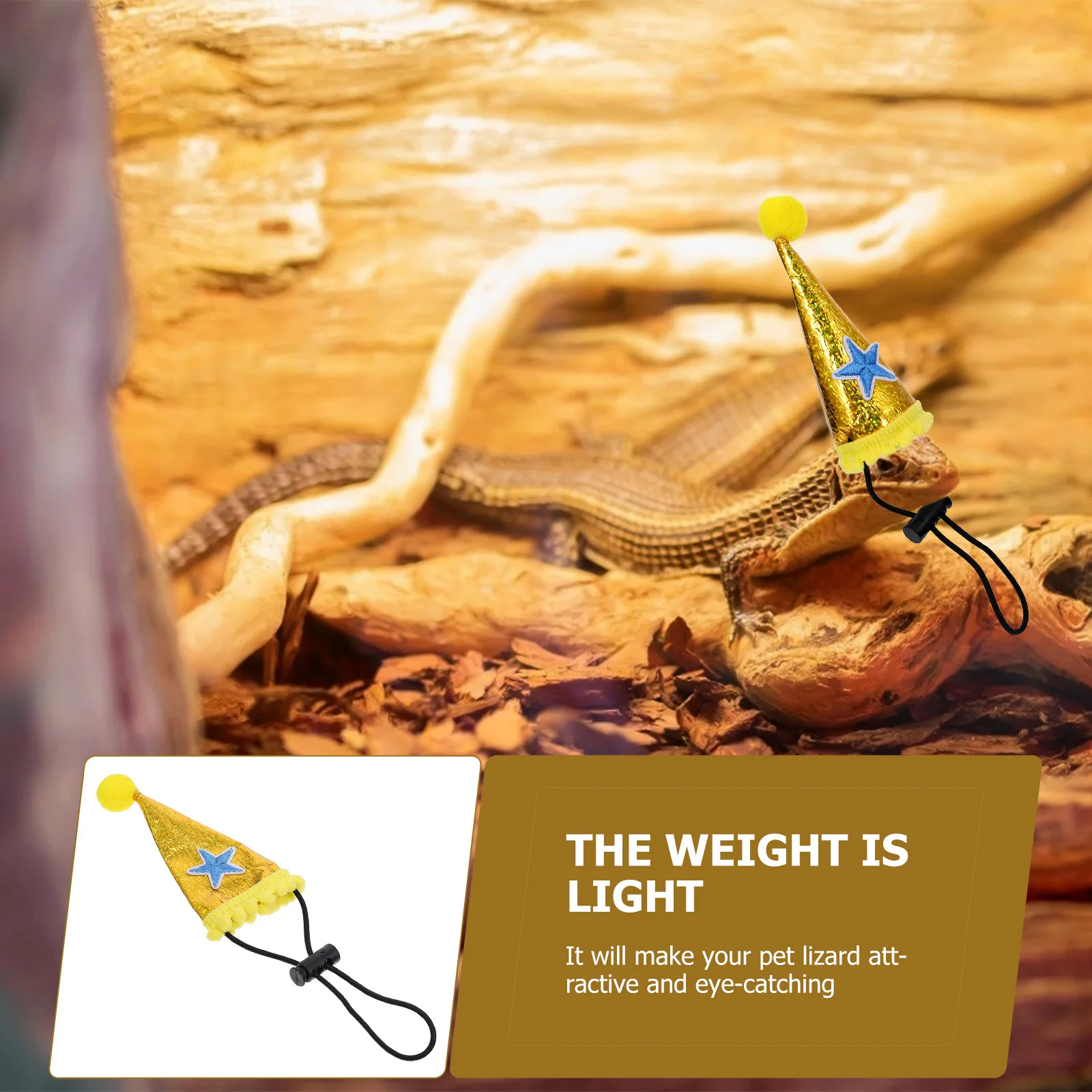 

1Set Lizard Halloween Hat Leash Adjustable Pet Costume Party Decorative Hat Lightweight Comfortable Pet Supplies