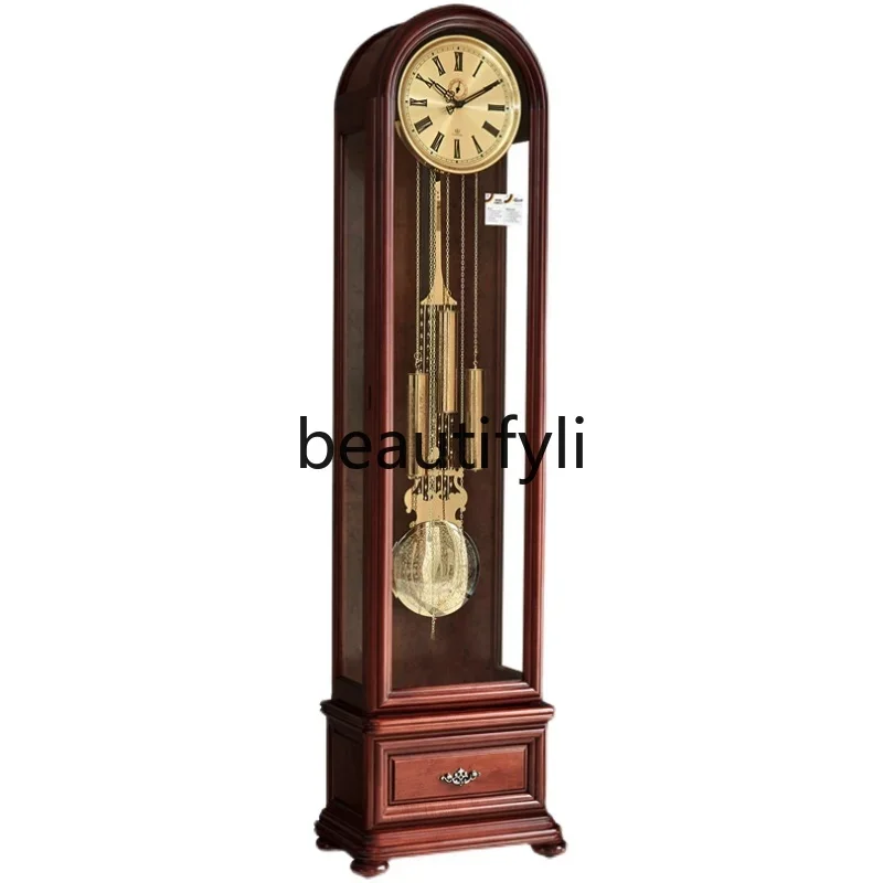 

New Chinese floor clock Helmler European pendulum clock living room mechanical standing clock
