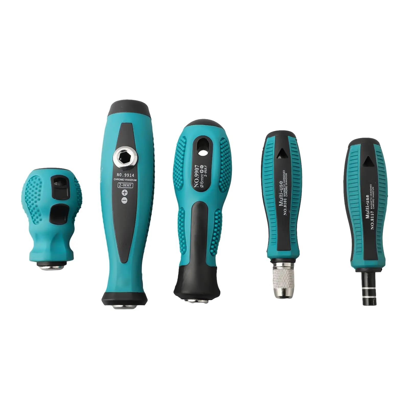 Adaptador de bloqueo automático redondo hexagonal de 6,35mm, 4mm, 5mm, mango de destornillador, portapuntas, herramientas de llave de mano