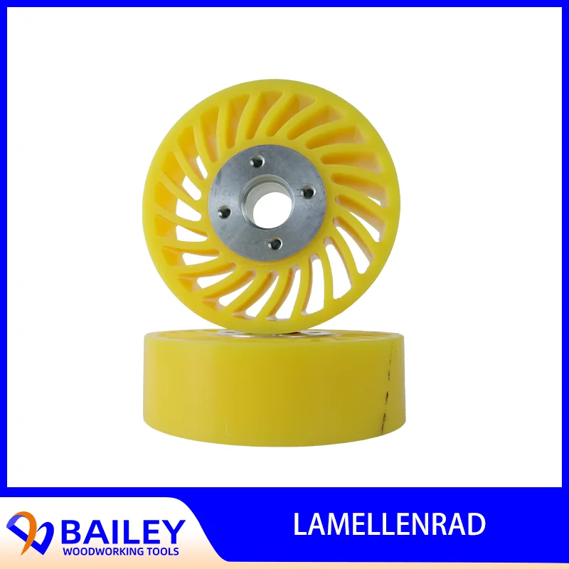 

BAILEY 1Pair 4-005-11-0728 Lamellenrad Rubber Pressure Roller Wheels D165/30H7 B=50MM PU for Homag Edge Banding Machine