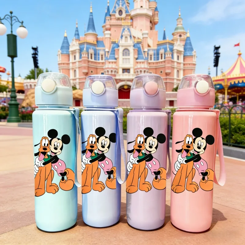 

3D Printed Disney Cartoon Mickey Mouse Water Bottle - Newest Cute & Stylish, Fade-Resistant, Lightweight, 700ML Large Capacity