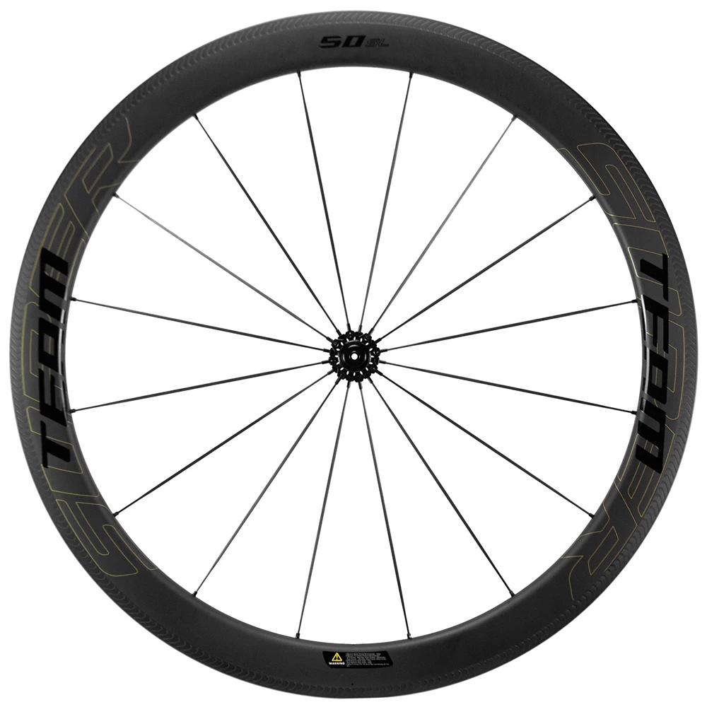 SUPERTEAM Carbon Spoke WHEELS 50mm Carbon Fiber Wheelset Road Rim Brake Wheels Tubeless Clincher